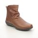Hotter Ankle Boots - Tan Leather  - 1914/21 WHISPER STANDARD FIT