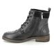Hush Puppies Lace Up Boots - Black leather - 1234731 NADINE BROGUE