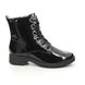 Jana Lace Up Boots - Black patent - 25264/27018 SUNALKIRK WIDE