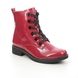 Jana Lace Up Boots - Red patent - 25264/27505 SUNALKIRK WIDE