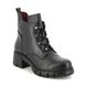 Lotus Lace Up Boots - Black leather - ULB285/31 LACIE  LACE
