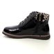 Lotus Lace Up Boots - Black patent - ULS333/10 LEXIS NAOMI SYC