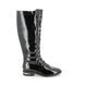 Lotus Knee-high Boots - Black patent - ULB310/34 LISA BUTTON