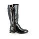 Lotus Knee-high Boots - Black patent - ULB308/34 LOUELLA ESTELLE