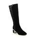 Lotus Knee-high Boots - Black - ULB294/31 ROCHELLE
