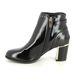 Lotus Heeled Boots - Black patent - ULB317/40 WELLS