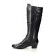 Regarde le Ciel Knee-high Boots - Black leather - 0384/003 STEFANY 384 003