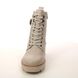 Remonte Lace Up Boots - Beige leather - D0A74-60 BODOLA