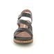 Remonte Wedge Sandals - Black leather - D3064-01 BOUDASH