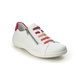 Remonte Lacing Shoes - WHITE LEATHER - D1E02-80 LIVONBUNGEE ZIP