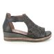 Remonte Wedge Sandals - Black leather - D3056-01 BOUFLOR