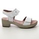 Remonte Wedge Sandals - White Leather - D0N52-80 FANTASTIC