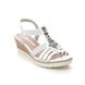 Remonte Wedge Sandals - White Silver - R6262-90 HYFAWN