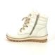 Remonte Lace Up Boots - White Leather - R8480-80 NOVARA FUR TEX