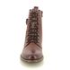 Remonte Lace Up Boots - Brown leather - D0F72-22 PEECHLACE