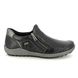 Remonte Comfort Slip On Shoes - Black leather - R1428-03 ZIGSHU SLIP TEX