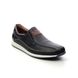 Rieker Slip-on Shoes - Navy Leather - 11962-14 SLOWSLIP