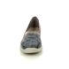 Rieker Comfort Slip On Shoes - Petrol leather - 41356-13 DORIC OPEN