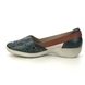 Rieker Comfort Slip On Shoes - Petrol leather - 41356-13 DORIC OPEN