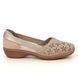 Rieker Comfort Slip On Shoes - Beige leather - 41356-60 DORIC OPEN