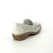 Rieker Comfort Slip On Shoes - Off White Leather - 41365-60 DORIC