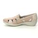 Rieker Comfort Slip On Shoes - Beige leather - 41385-60 DORIC