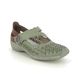 Rieker Mary Jane Shoes - Green Tan - 413G4-52 DORISBARCSY