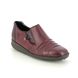 Rieker Comfort Slip On Shoes - Wine leather - 44254-35 BODICA TEX