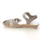 Rieker Closed Toe Sandals - Light Taupe Leather - 44860-64 CINDIVAL