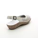 Rieker Closed Toe Sandals - White Leather - 44861-60 CINDISLING