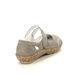 Rieker Mary Jane Shoes - Light Grey Leather - 44885-40 CINDERSI