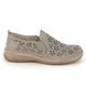 Rieker Comfort Slip On Shoes - Light Taupe Leather - 46453-64 DAISIAGO