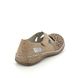 Rieker Mary Jane Shoes - Light Taupe Leather - 464H4-62 DAISBEKI