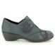 Rieker Comfort Slip On Shoes - Navy Leather - 47152-14 MORVEL