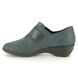 Rieker Comfort Slip On Shoes - Navy Leather - 47152-14 MORVEL