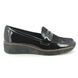 Rieker Comfort Slip On Shoes - Black patent suede - 53732-01 BOCCILOAF