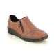 Rieker Comfort Slip On Shoes - Tan Leather - 53761-24 BOCCITU