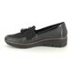 Rieker Comfort Slip On Shoes - Black patent suede - 53771-00 BOCCILOAF