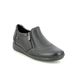 Rieker Comfort Slip On Shoes - Black leather - 58453-00 BODIZIP TEX