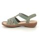 Rieker Comfortable Sandals - Mint green - 60839-52 REGINAMO