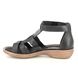 Rieker Gladiator Sandals - Black leather - 60860-00 REGIGLAD