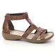 Rieker Gladiator Sandals - Tan Leather - 60860-24 REGIGLAD
