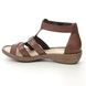Rieker Gladiator Sandals - Tan Leather - 60860-24 REGIGLAD