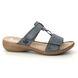 Rieker Slide Sandals - Denim blue - 60885-12 REGITUVEL