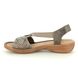Rieker Comfortable Sandals - Dark taupe - 608B9-45 REGINELDA