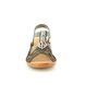 Rieker Comfortable Sandals - Dark taupe - 608S1-45 REGIBEADED