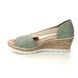 Rieker Wedge Sandals - Mint green - 619X1-52 HYPONS
