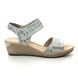 Rieker Wedge Sandals - Silver - 62470-91 FAWNVEL