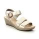 Rieker Wedge Sandals - Light Gold - 62487-60 FAWN 3 VEL