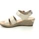 Rieker Wedge Sandals - Light Gold - 62487-60 FAWN 3 VEL